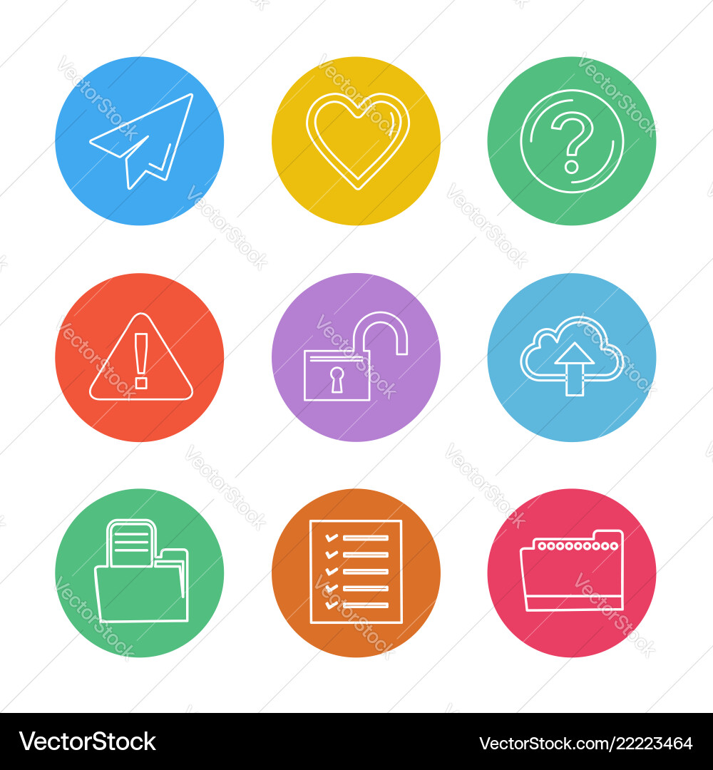 Folder files directory search code eps icons vector image