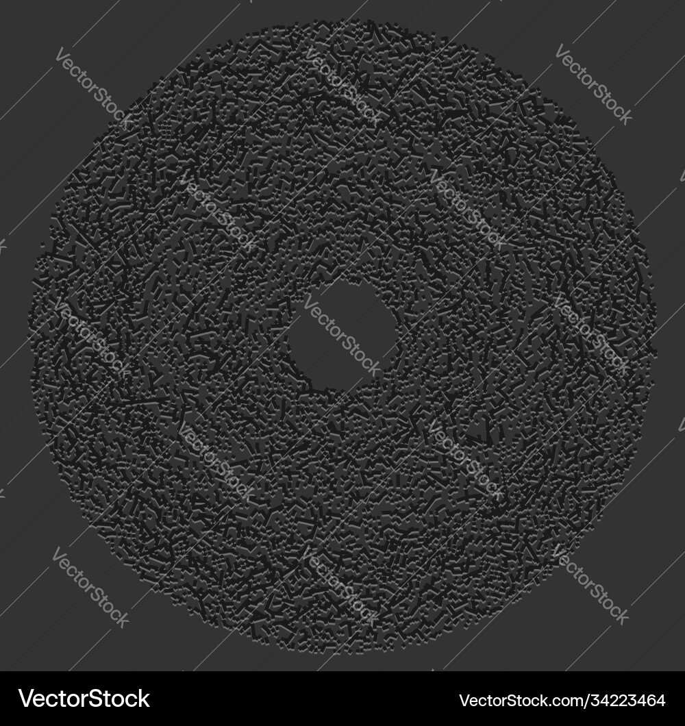 Grayscale random squares in circle formation Grayscale random squares in circle formation vector image