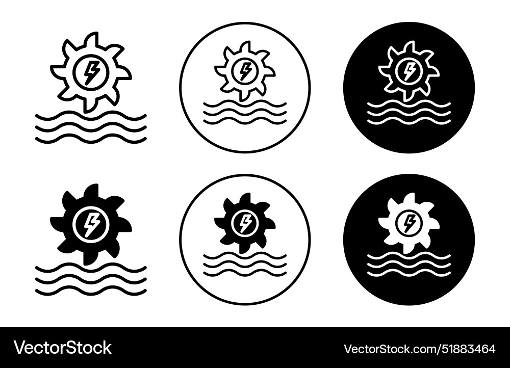 Hydro power icon Royalty Free Vector Image - VectorStock