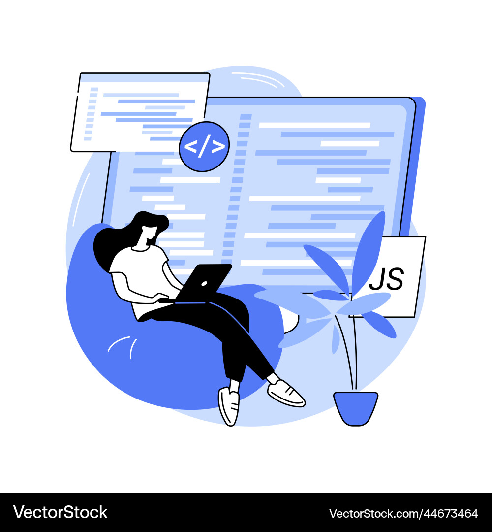 Javascript isolated cartoon Javascript isolated cartoon vector image