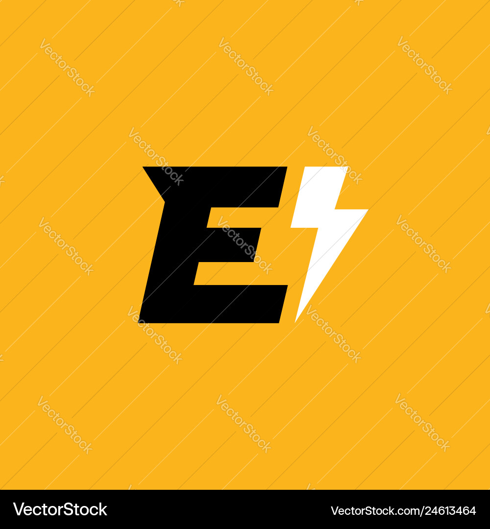 Letter e lightning logo icon design Template Letter e lightning logo icon design Template vektorbild