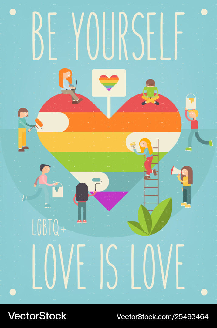 Lgbt people community poster Lgbt people community poster vector image
