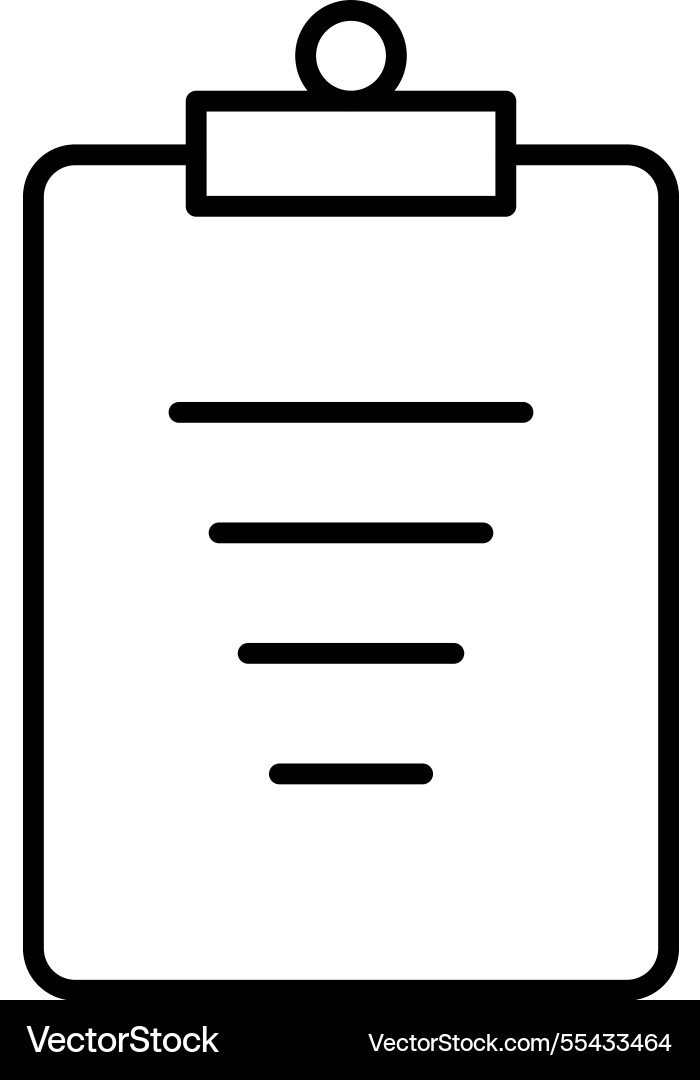 Linear check list clipboard Vector Image