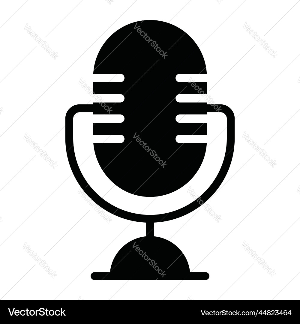 Microphone icon user interface as a simple sign Vector Image