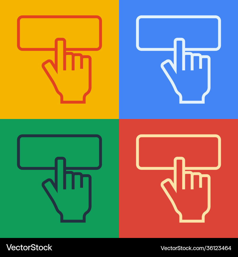 Pop art line computer keyboard icon isolated Vector Image