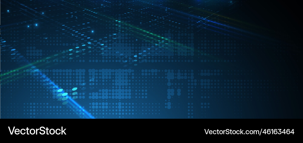 Quantum processing deep learning artificial Vector Image