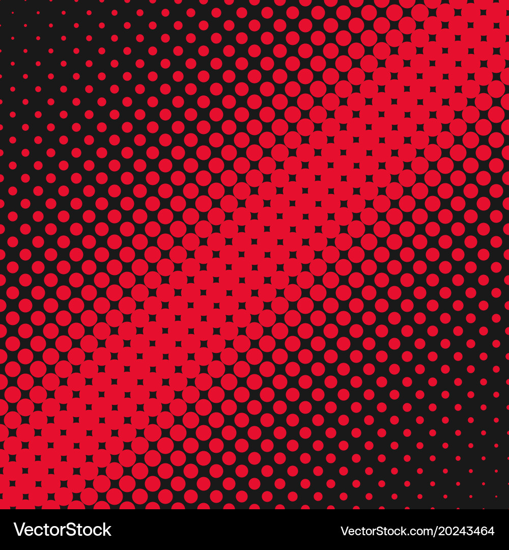 Retro halftone dot pattern background from circles vector image