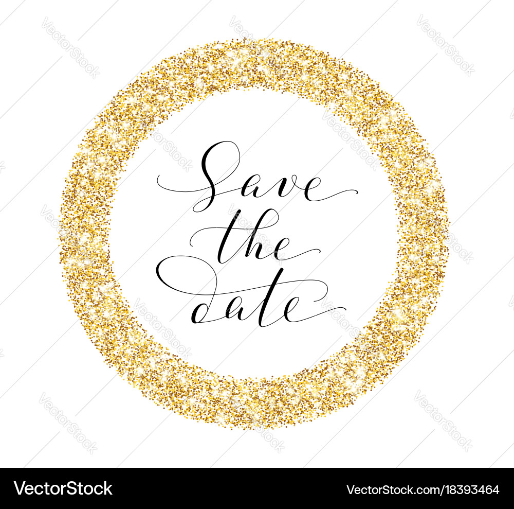 Save the date card hand written custom Vector Image