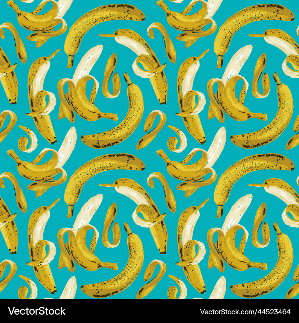 Seamless pattern with ripe bananas on backdrop Seamless pattern with ripe bananas on backdrop vector image