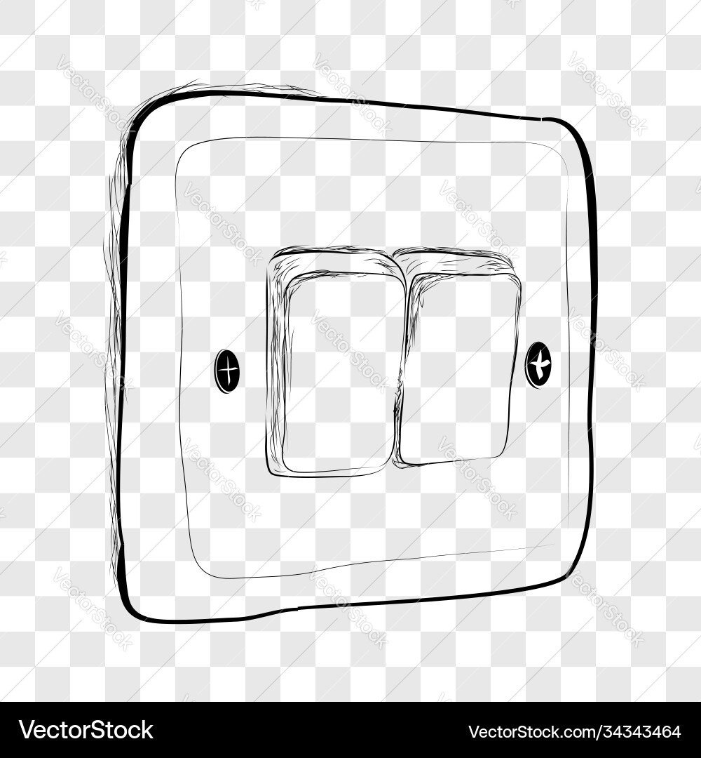 Simple doodle hand draw sketch on off electricity Vector Image