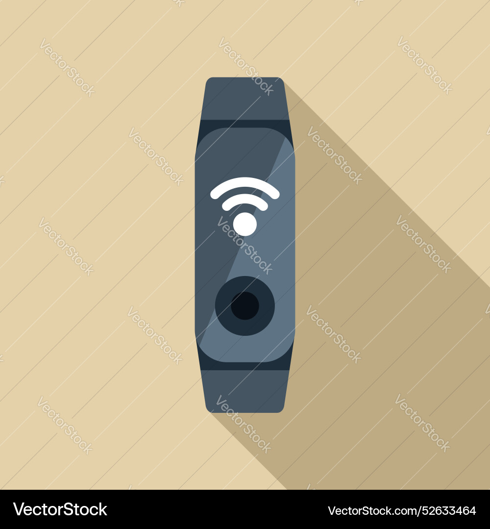Smart watch displaying wifi icon for internet vector image