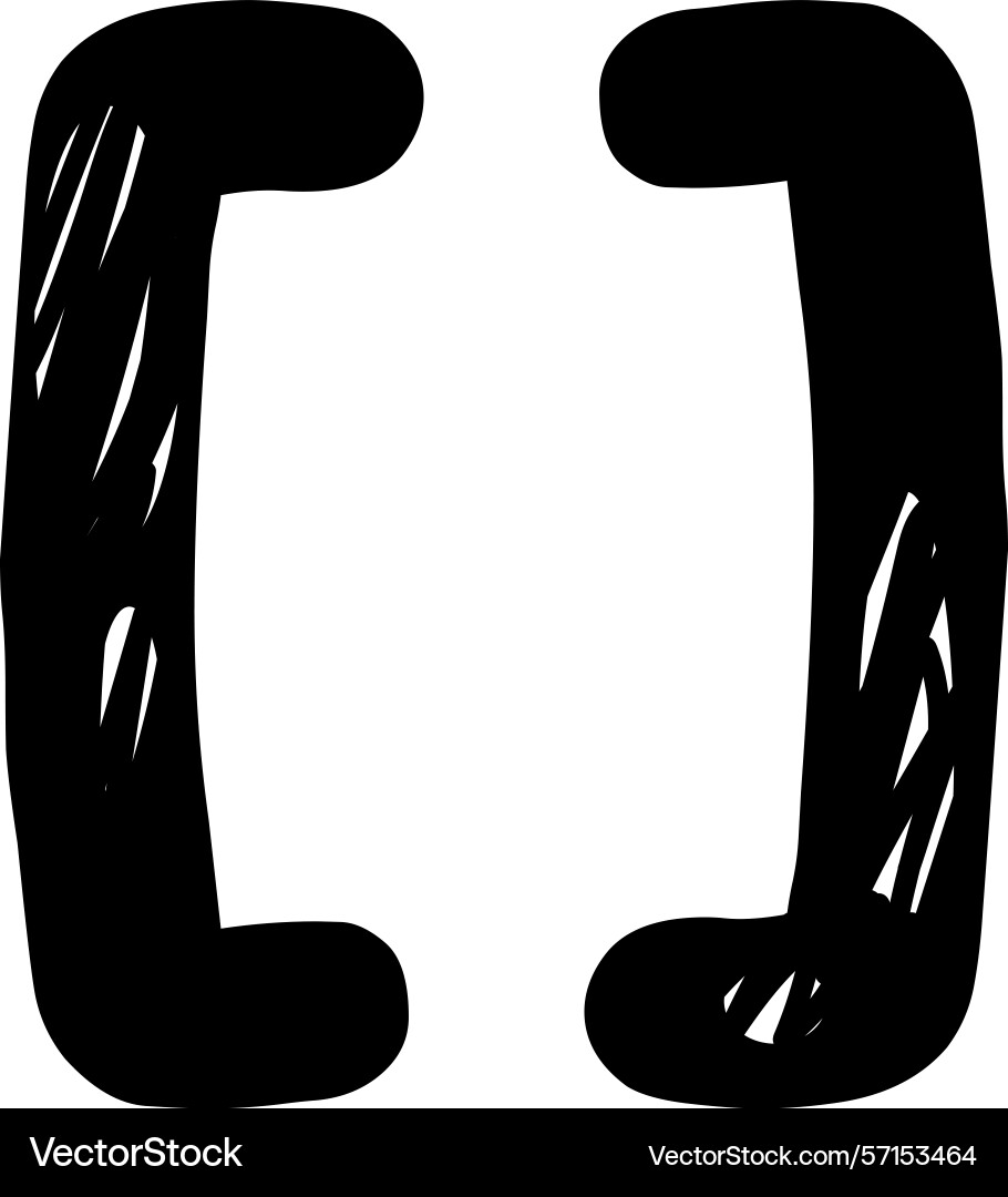 Text frame brackets pair Vector Image