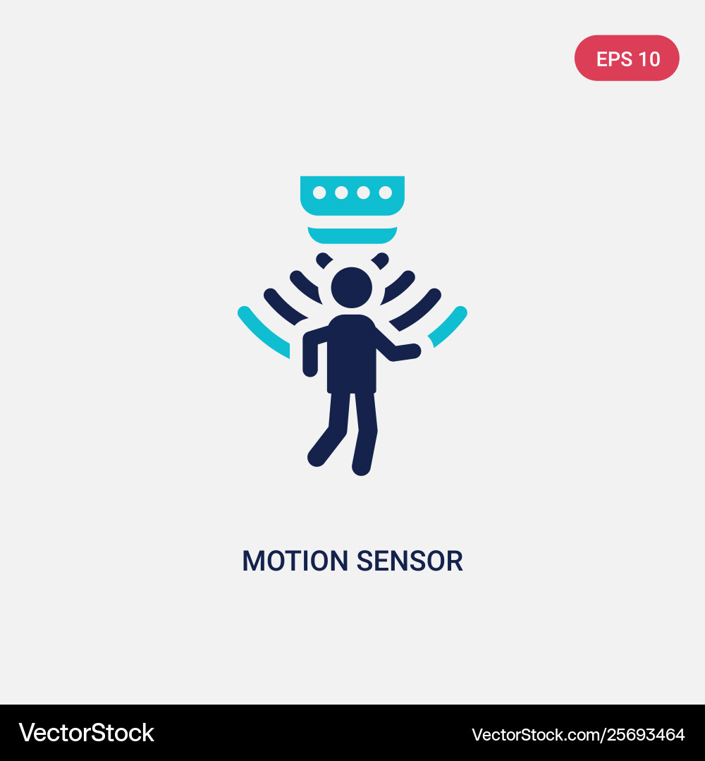 Two color motion sensor icon from artificial Two color motion sensor icon from artificial vector image