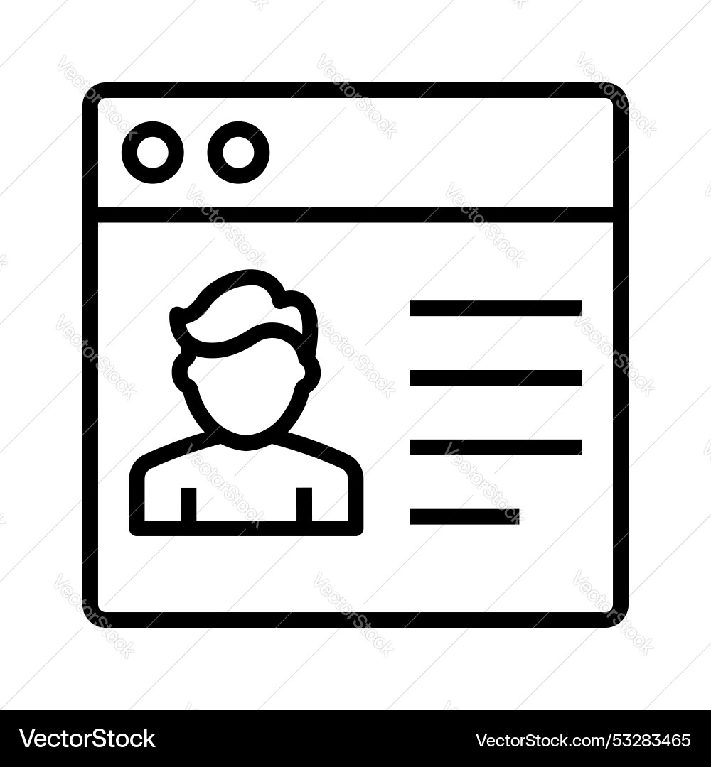 Browser icon outline style design isolated Browser icon outline style design isolated Vector Image