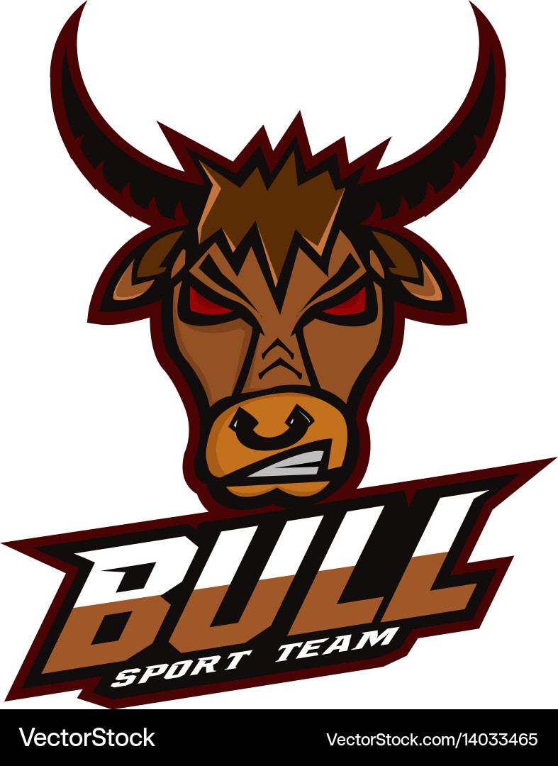 Bull logo sport team – Royalty-Free Vector | VectorStock, image size:787x1080