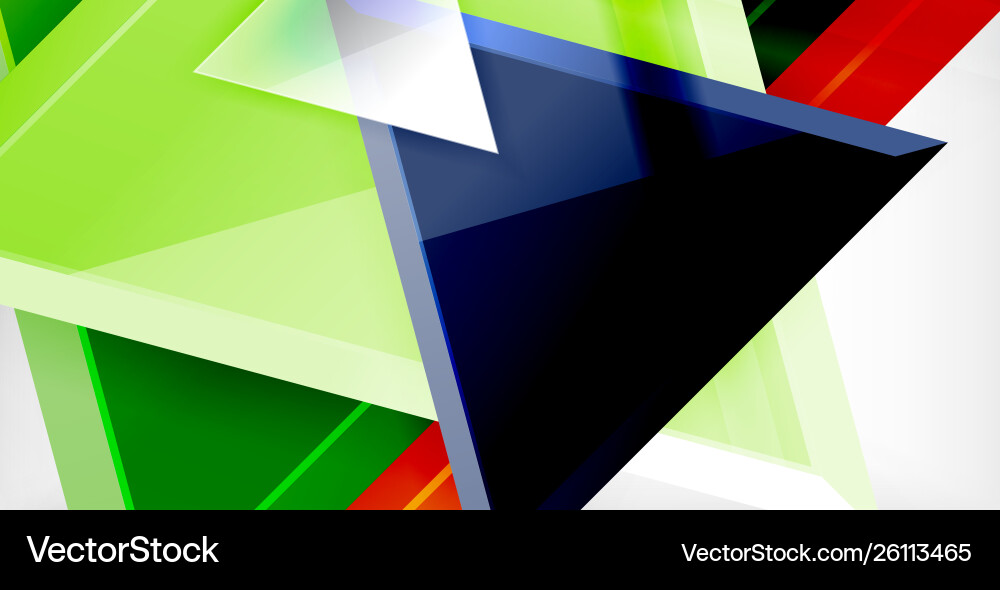 Dynamic triangle composition abstract background Vector Image