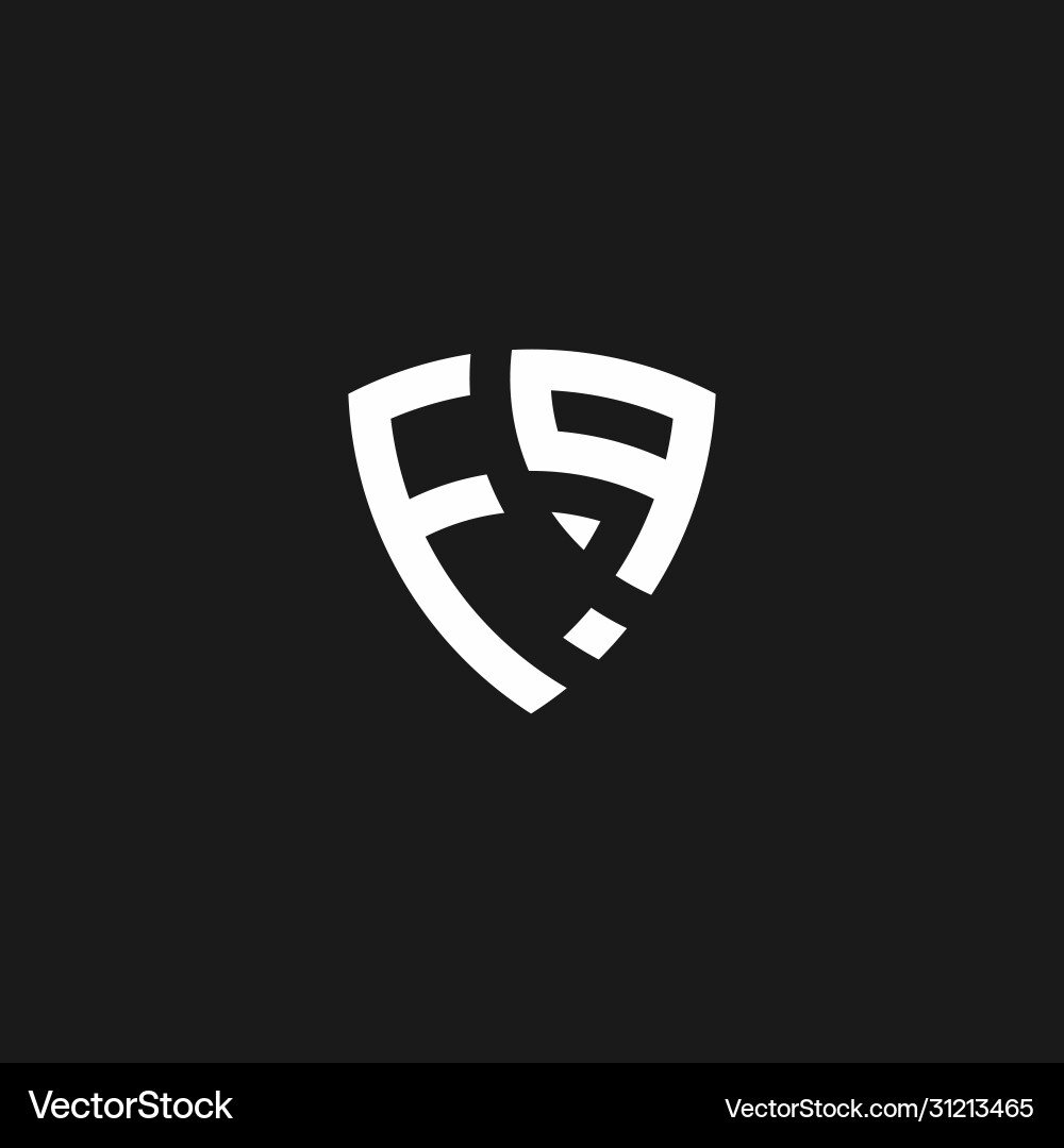 Fp Monogramm Logo mit Schildform Fp Monogramm Logo mit Schildform vektorbild