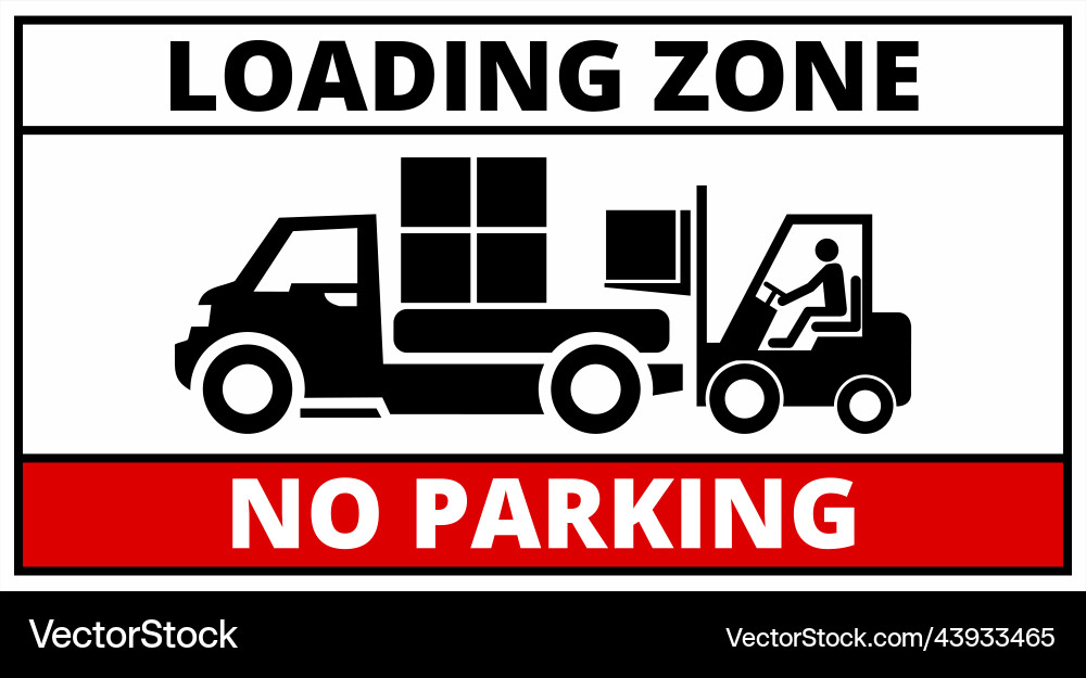 Information plate loading and unloading area Information plate loading and unloading area vector image
