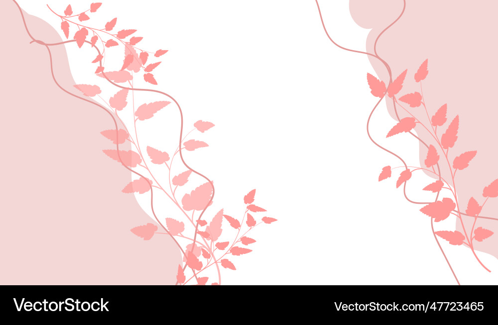 Minimalistic abstract gentle botanical background vector image