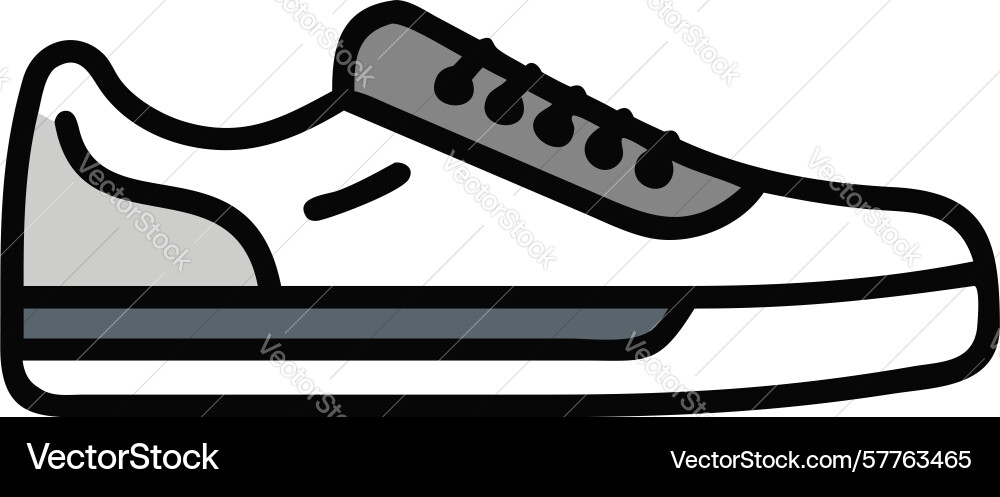 Outline running shoe icon art design generative ai Vector Image