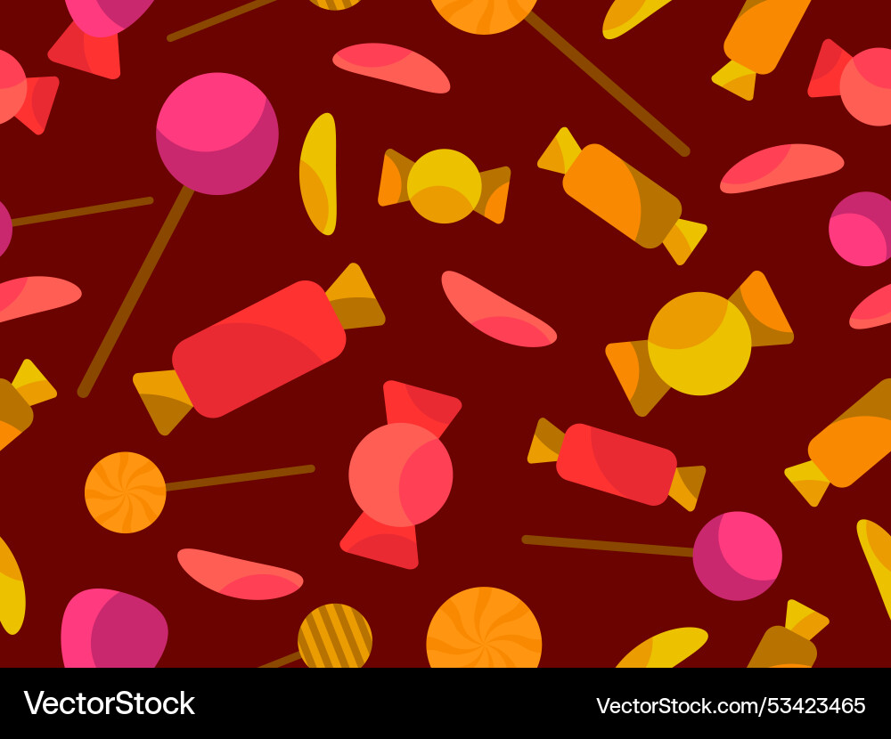 Seamless pattern with halloween candies Seamless pattern with halloween candies vector image
