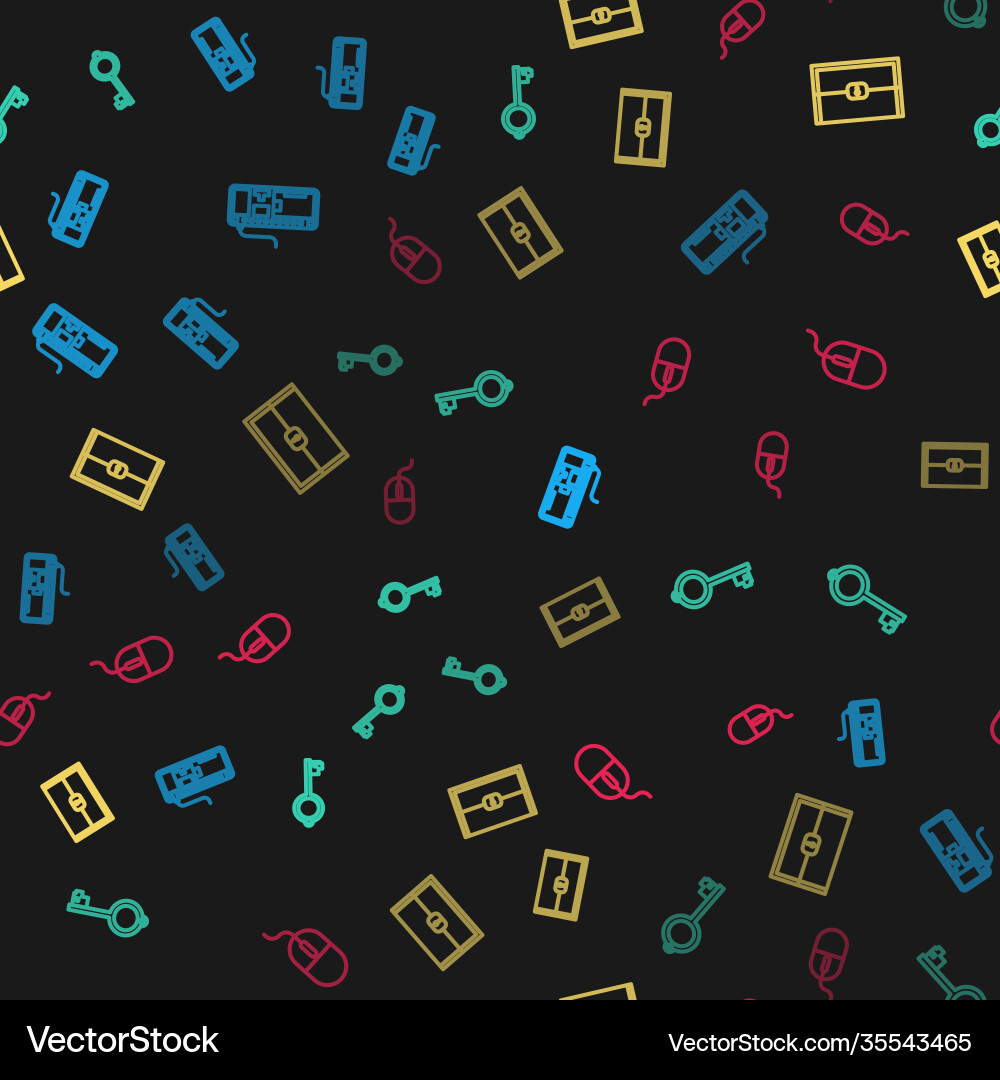 Set line computer keyboard ancient for game Set line computer keyboard ancient for game vector image