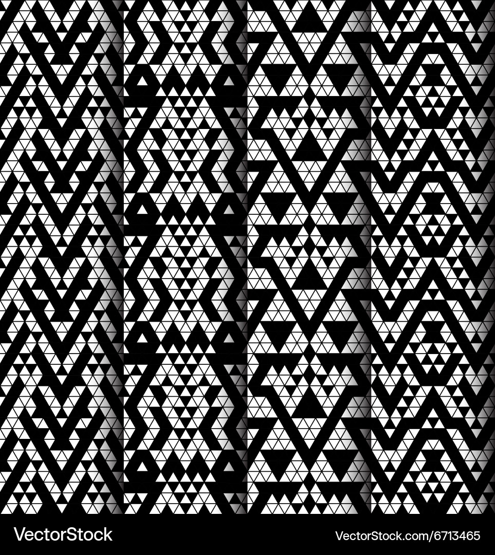 Set of four patterns Vector Image