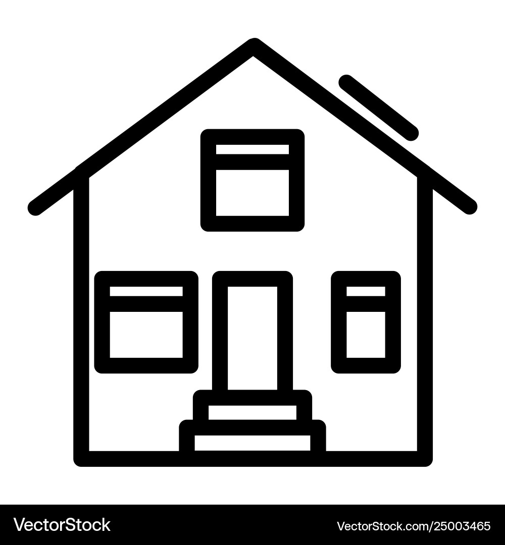 Vorstädtische Haus Linie Icon Vorstädtische Haus Linie Icon vektorbild