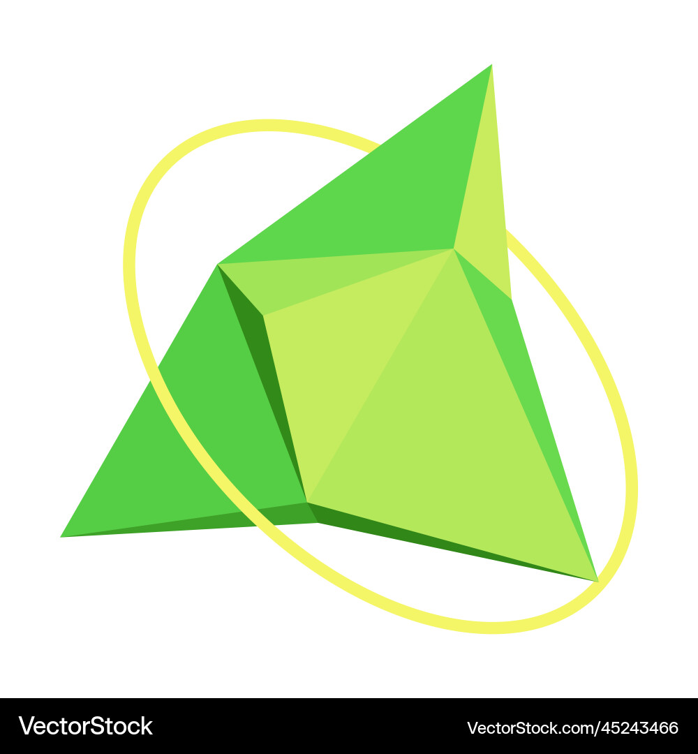 Abstract figure from triangular faces geometric Abstract figure from triangular faces geometric vector image
