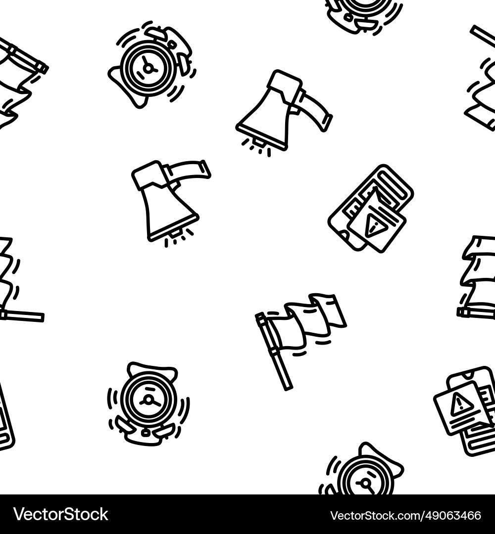 Alert caution error danger seamless pattern Alert caution error danger seamless pattern Vector Image