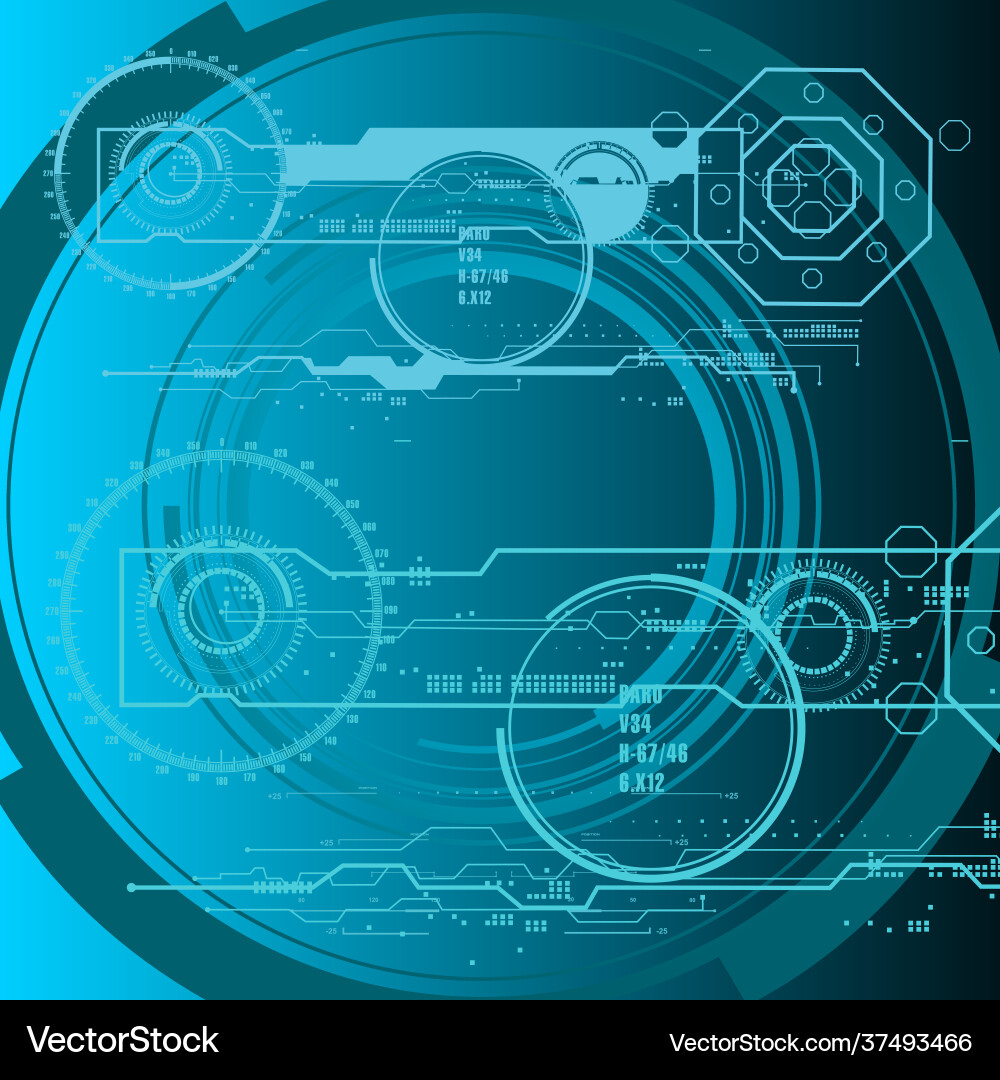 Background with futuristic user interface design Background with futuristic user interface design vector image