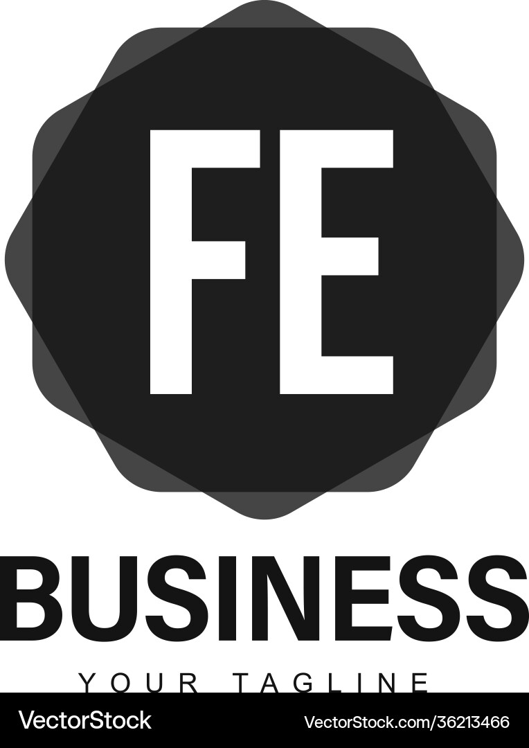 Fe initial a logo design with abstract style Fe initial a logo design with abstract style vector image