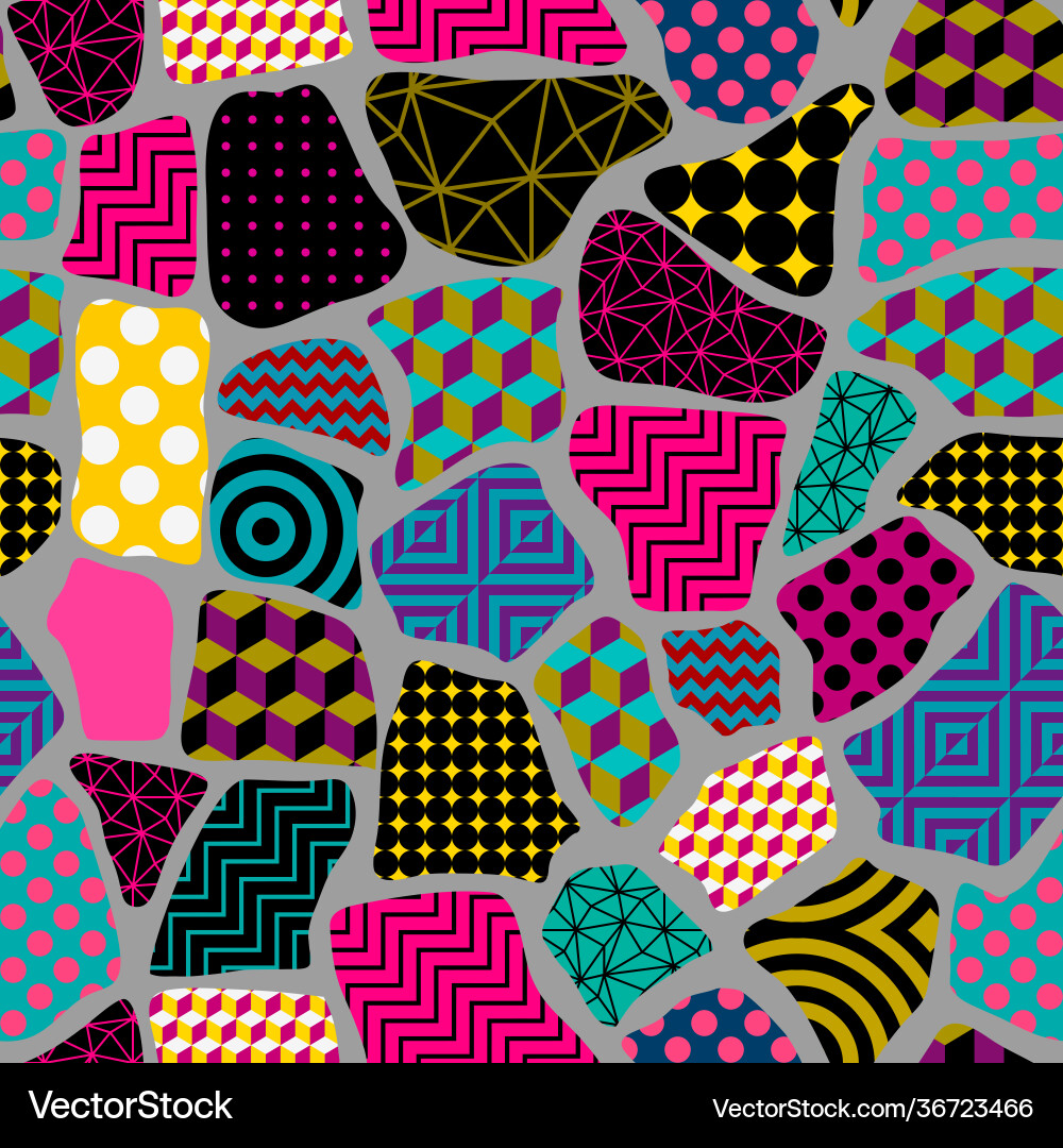 Geometric abstract pattern in patchwork style Geometric abstract pattern in patchwork style vector image