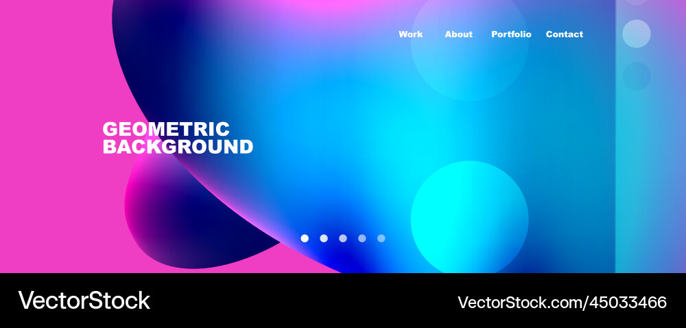 Geometric flowing shapes abstract background Vector Image