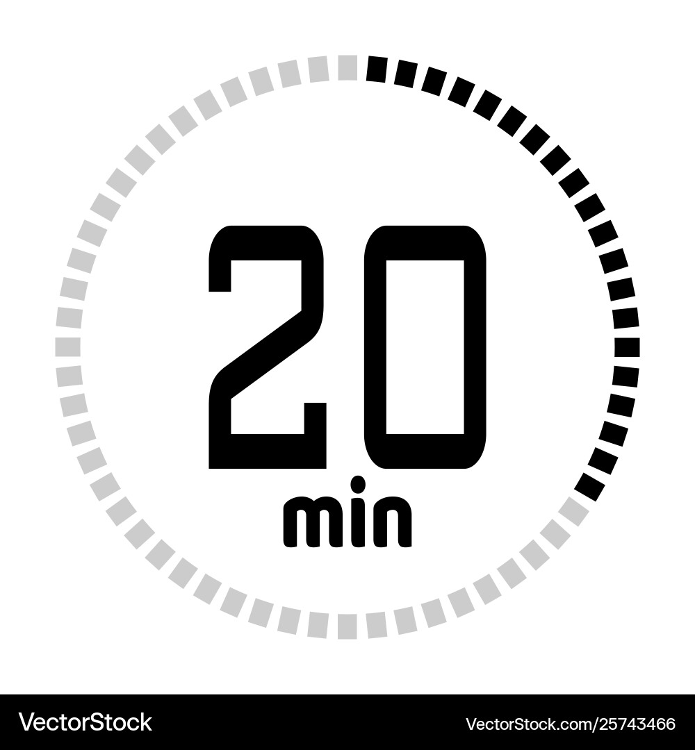 Minutes countdown timer Vector Image