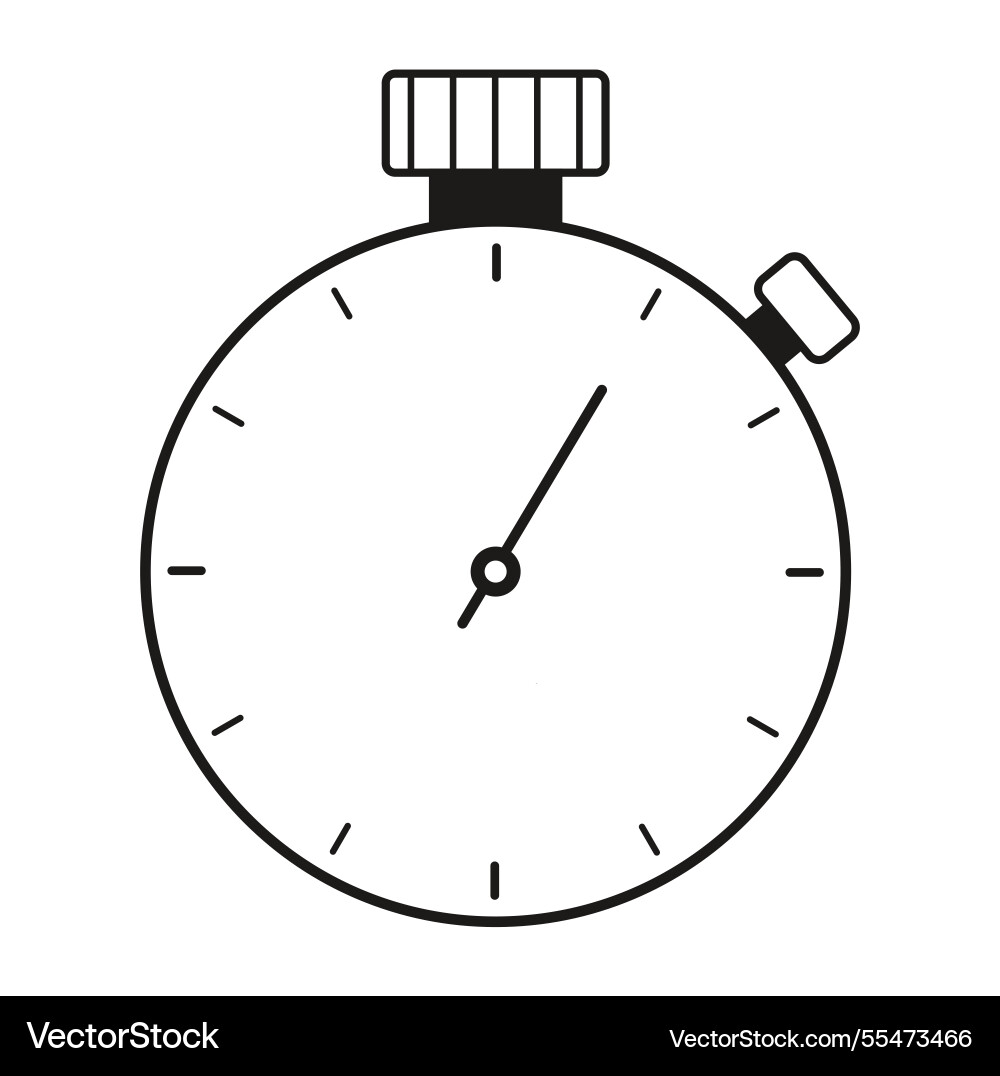 Stopwatch line simple icon stop watch timer Vector Image