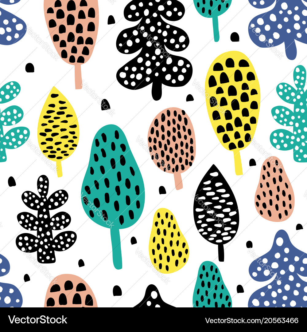 Tree pattern vector image