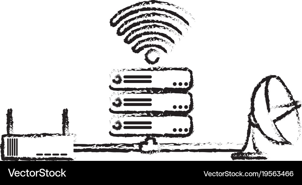 Web hosting design vector image