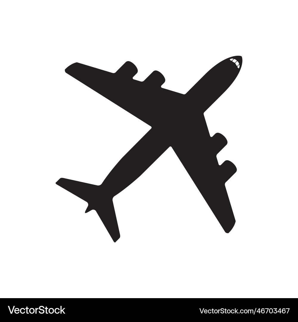 Airplane icon isolated transportation concept Airplane icon isolated transportation concept vector image