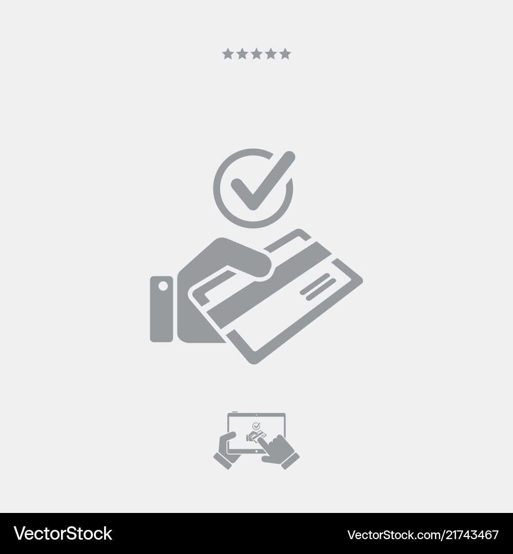 Checking method of payment - credit card Checking method of payment - credit card vector image