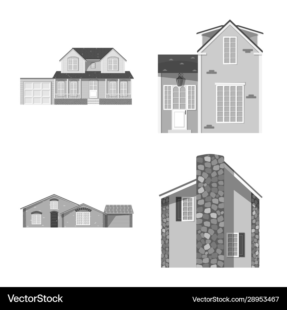 Design building and front logo set Vector Image