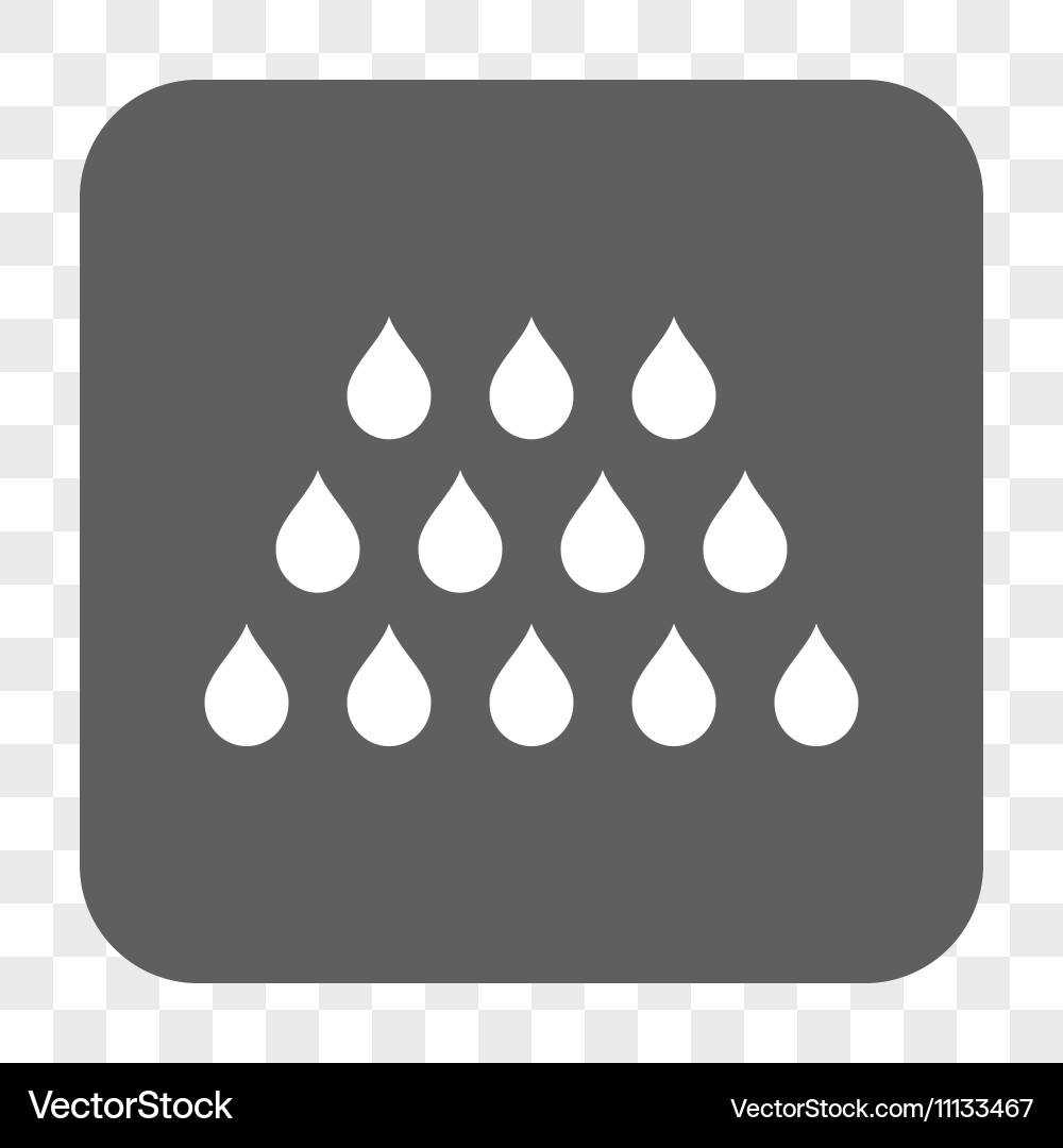 Drops rounded square button Vector Image