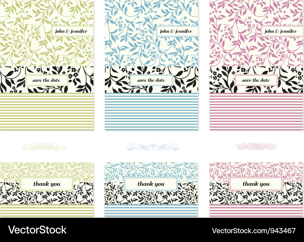 Invitation templates vector image