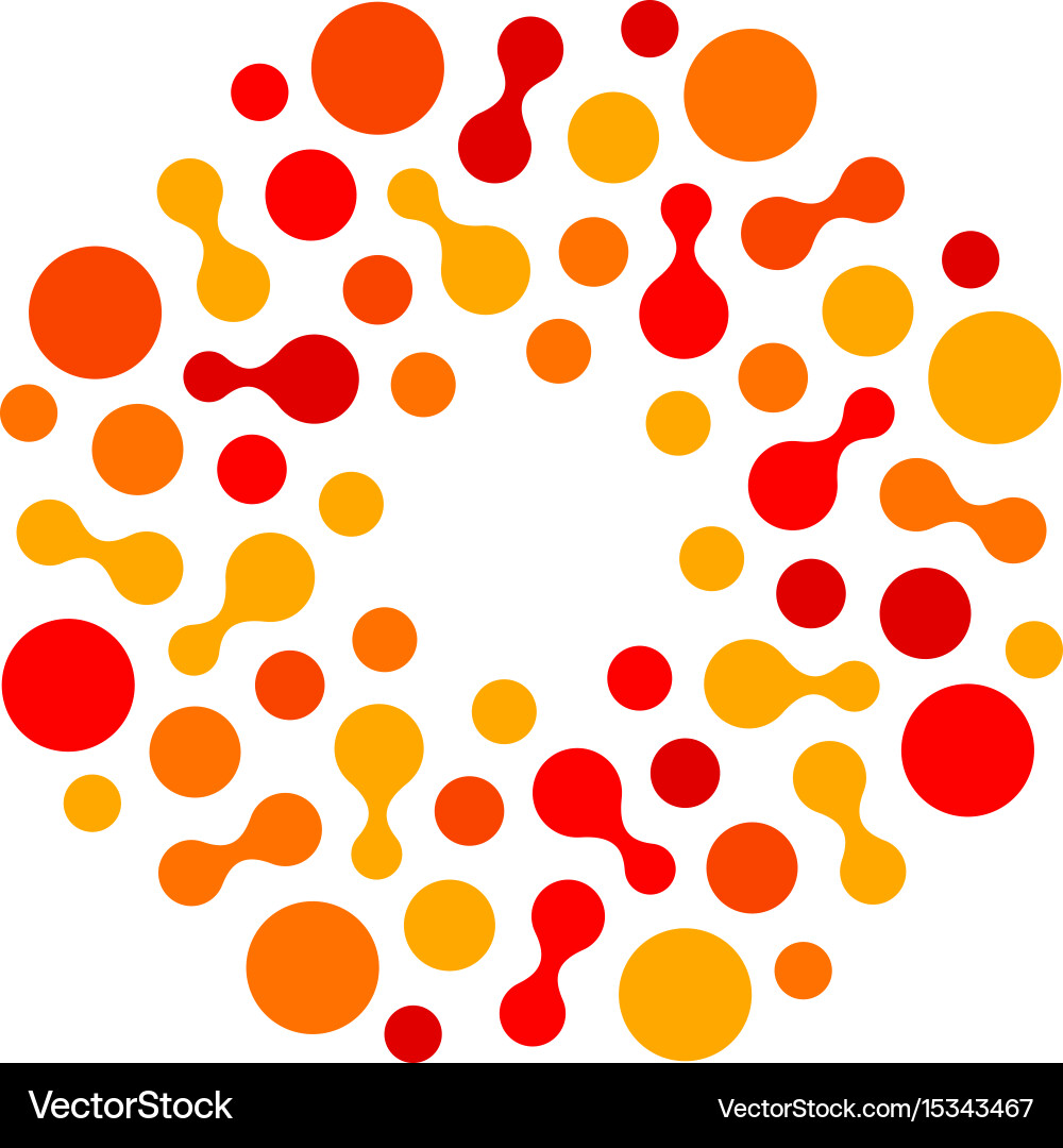 Isolated abstract round shape orange and red color Vector Image