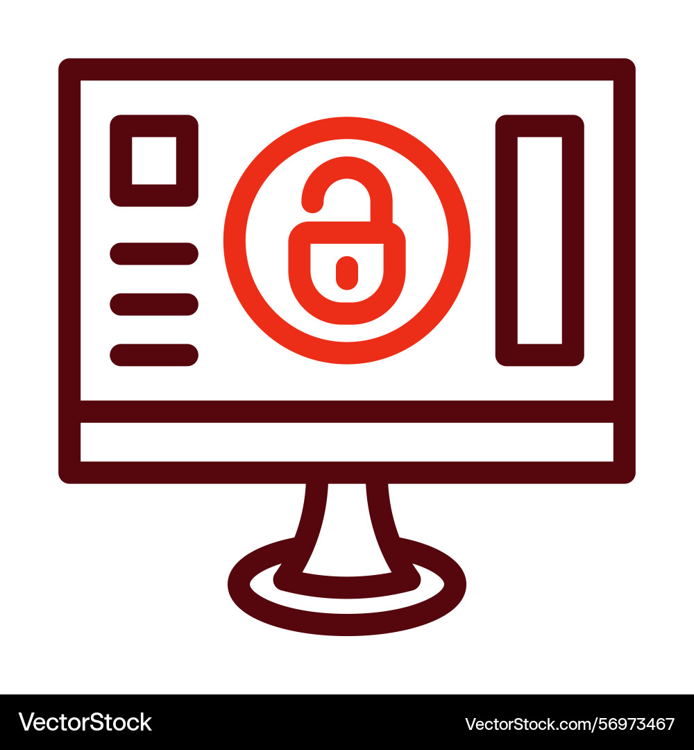 Open source thick line two color icons Vector Image