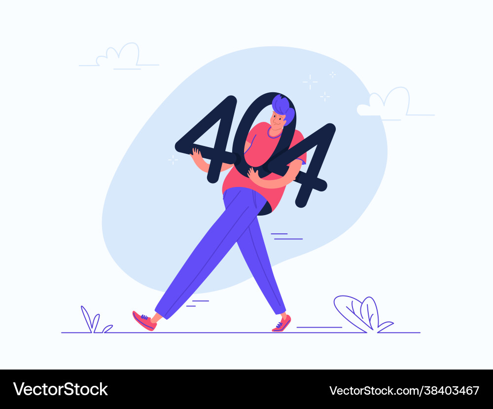 Page not found 404 error Vector Image