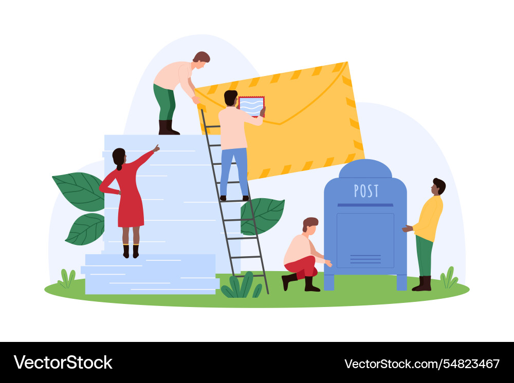 Posts delivery of letters and advertisements Posts delivery of letters and advertisements vector image