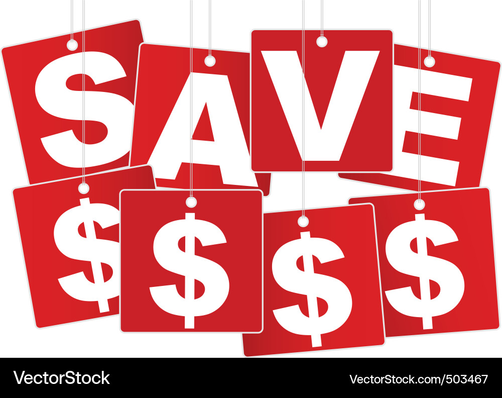 Sale Signs - Discount Shopping Vector Image