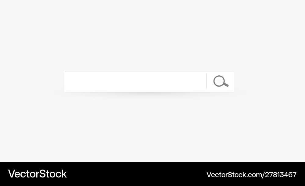 Search bar horizontal linear border with text Search bar horizontal linear border with text vector image