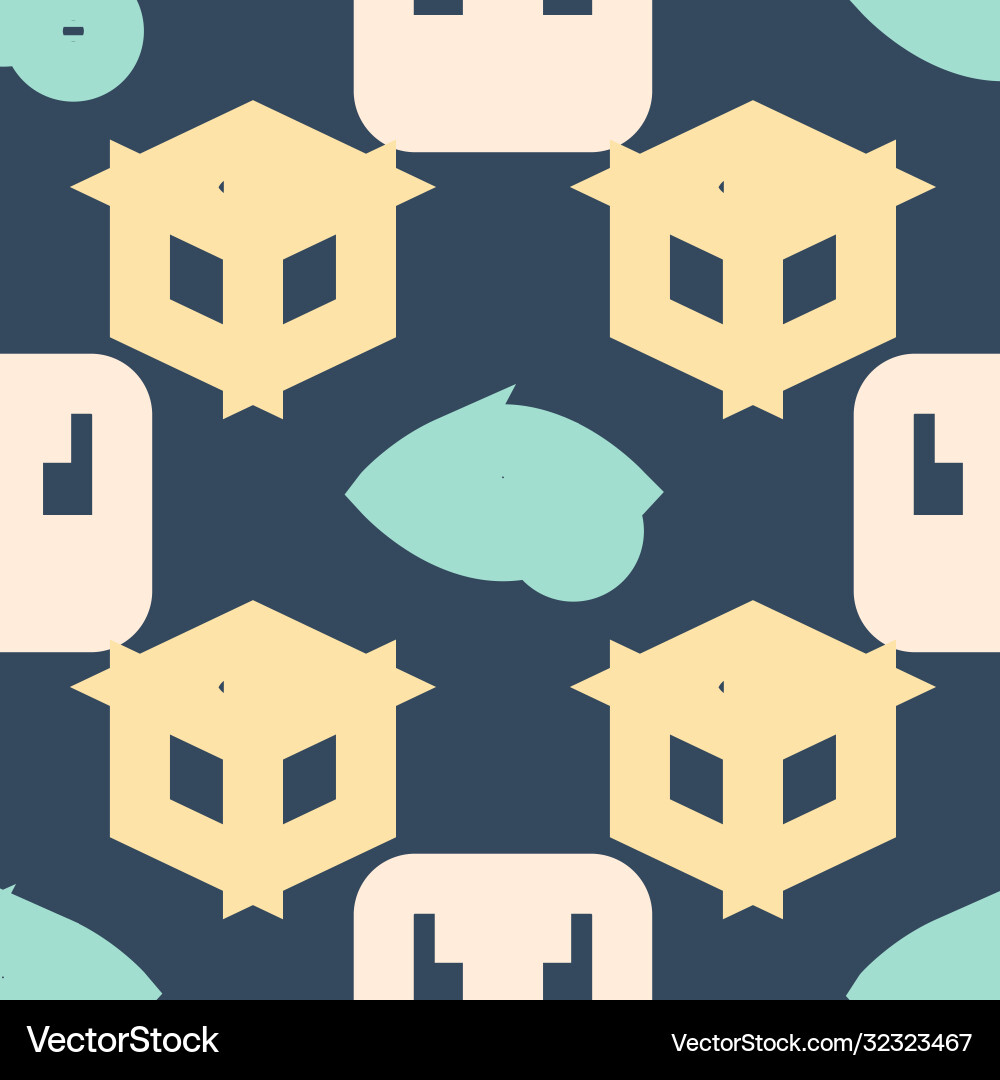 Set line text isometric cube and red eye effect Set line text isometric cube and red eye effect Vector Image